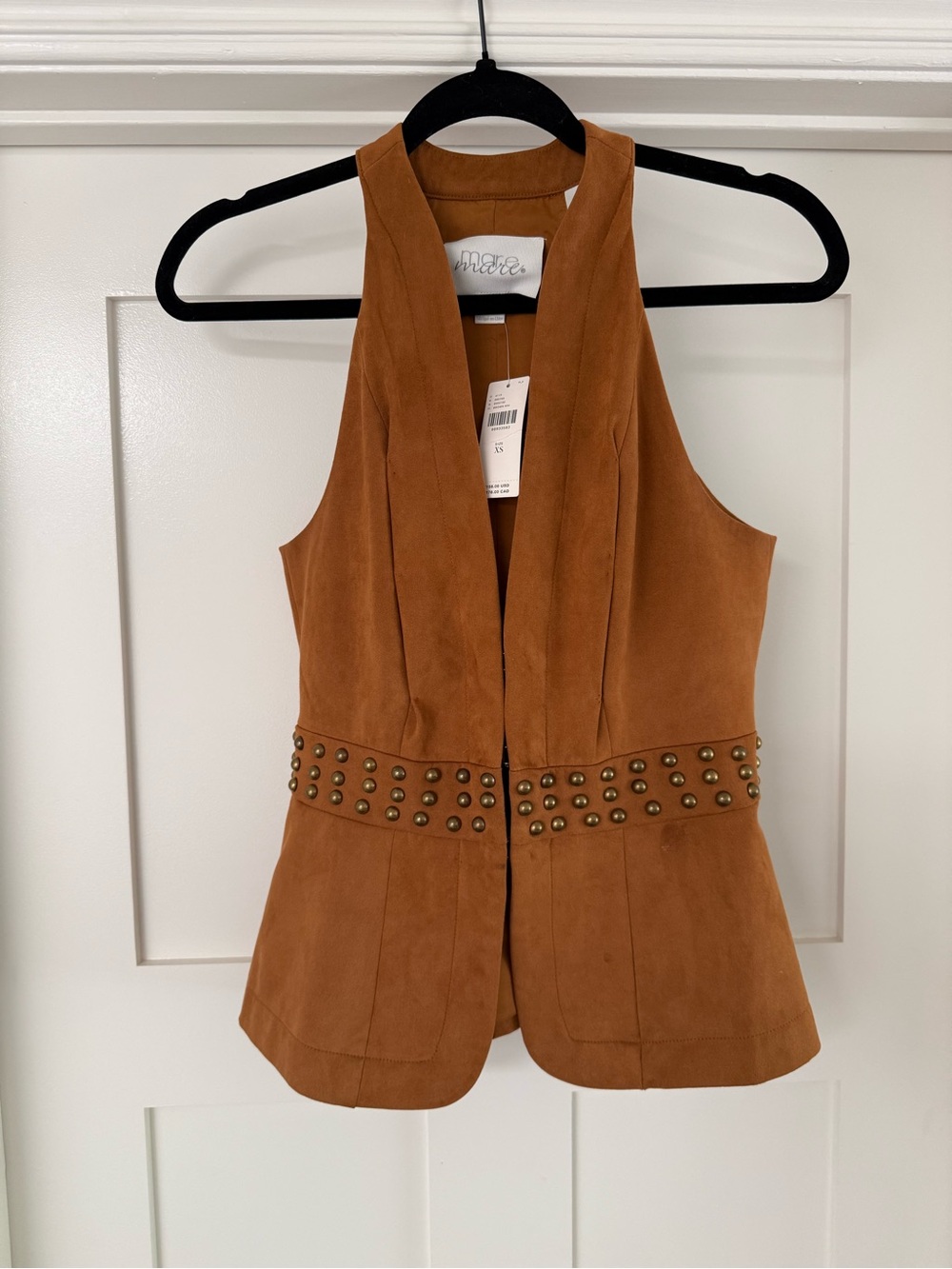 Anthropology’s Maeve Rust Faux-Suede Studded Vest